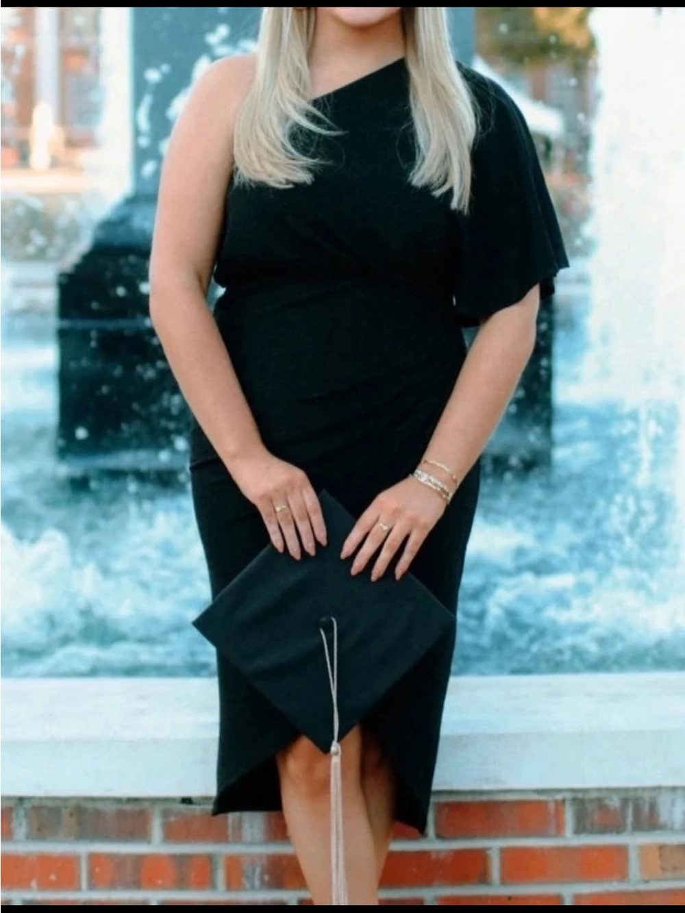 Elegant One-Shoulder Black Dress for Women